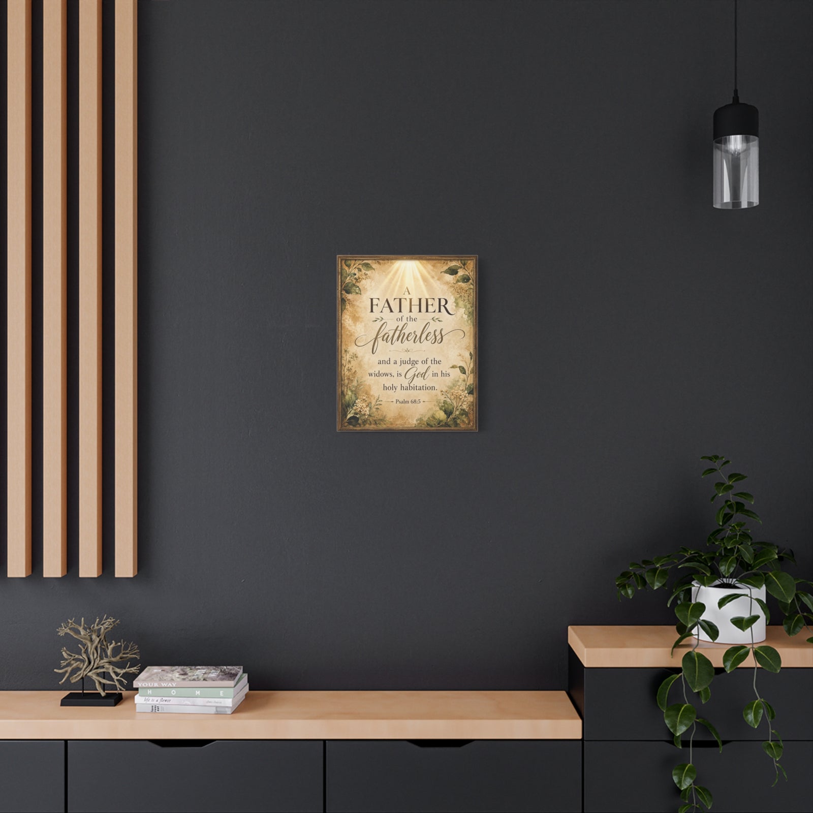 Scripture Walls Psalm 68:5 Dark Widows Advocate Christian Wall Art Print Ready to Hang Unframed-Express Your Love Gifts