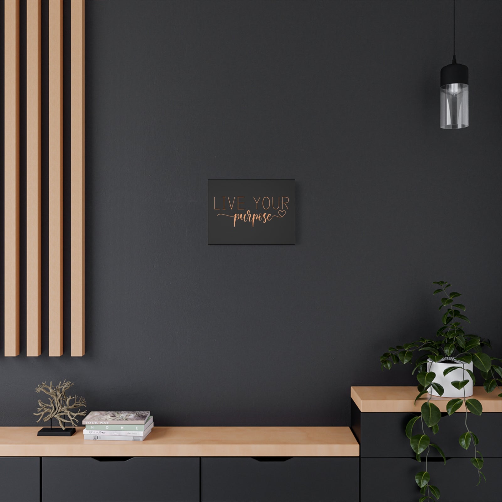 Scripture Canvas Live Your Purpose Psalm 57:2 Christian Wall Art Bible Verse Print Ready to Hang-Express Your Love Gifts