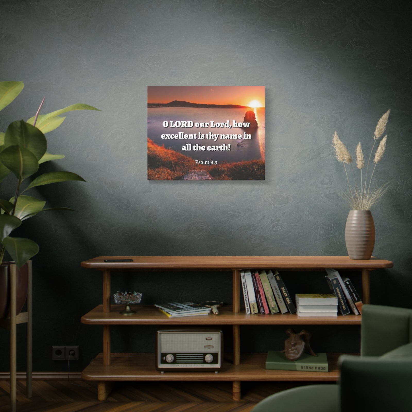 Scripture Walls Excellent is Thy Name Psalm 8:9 Bible Verse Canvas Christian Wall Art Ready to Hang-Express Your Love Gifts