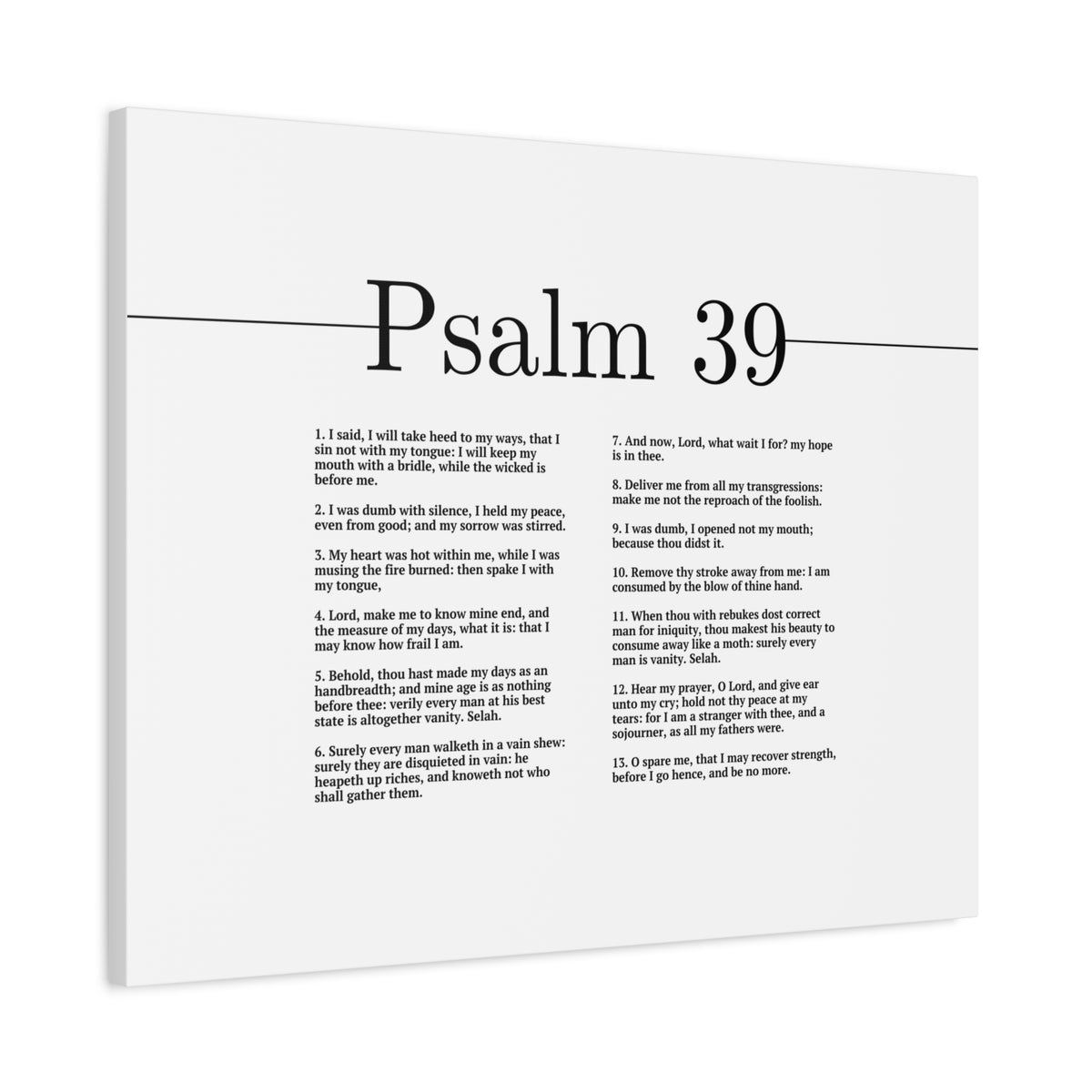 Scripture Canvas My Hope Is In Thee Psalm 39 Christian Wall Art Bible Verse Print Ready to Hang-Express Your Love Gifts