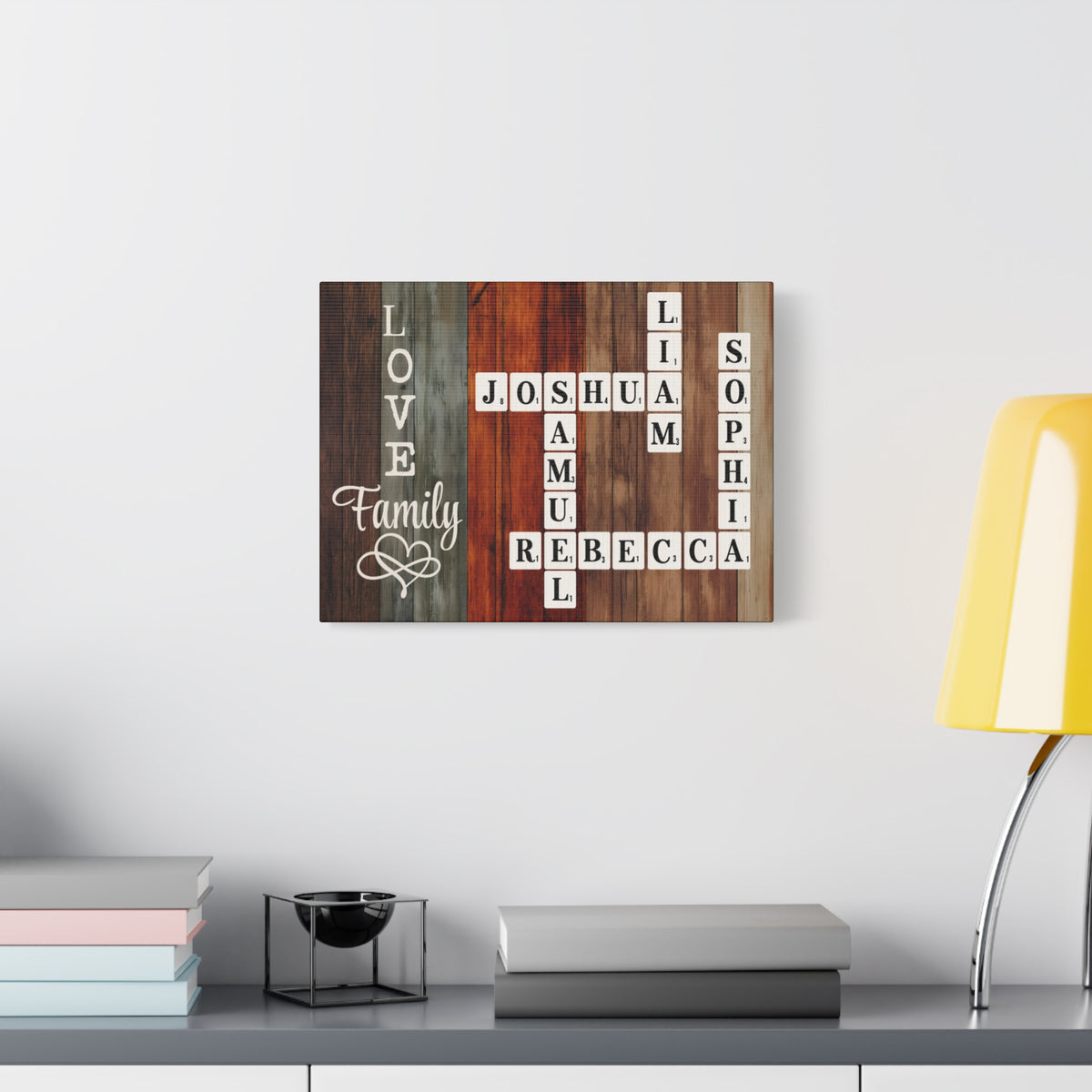 Personalized Scrabble Name Love Family Motivational Wall Art Print Ready to Hang-Express Your Love Gifts