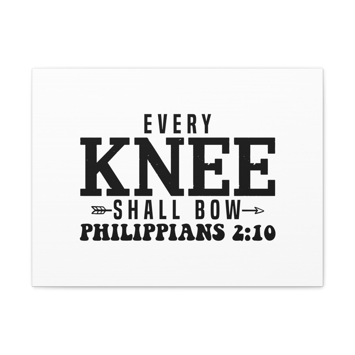 Scripture Walls Philippians 2:10 Every Knee Shall Bow Bible Verse Canvas Christian Wall Art Ready to Hang Unframed-Express Your Love Gifts