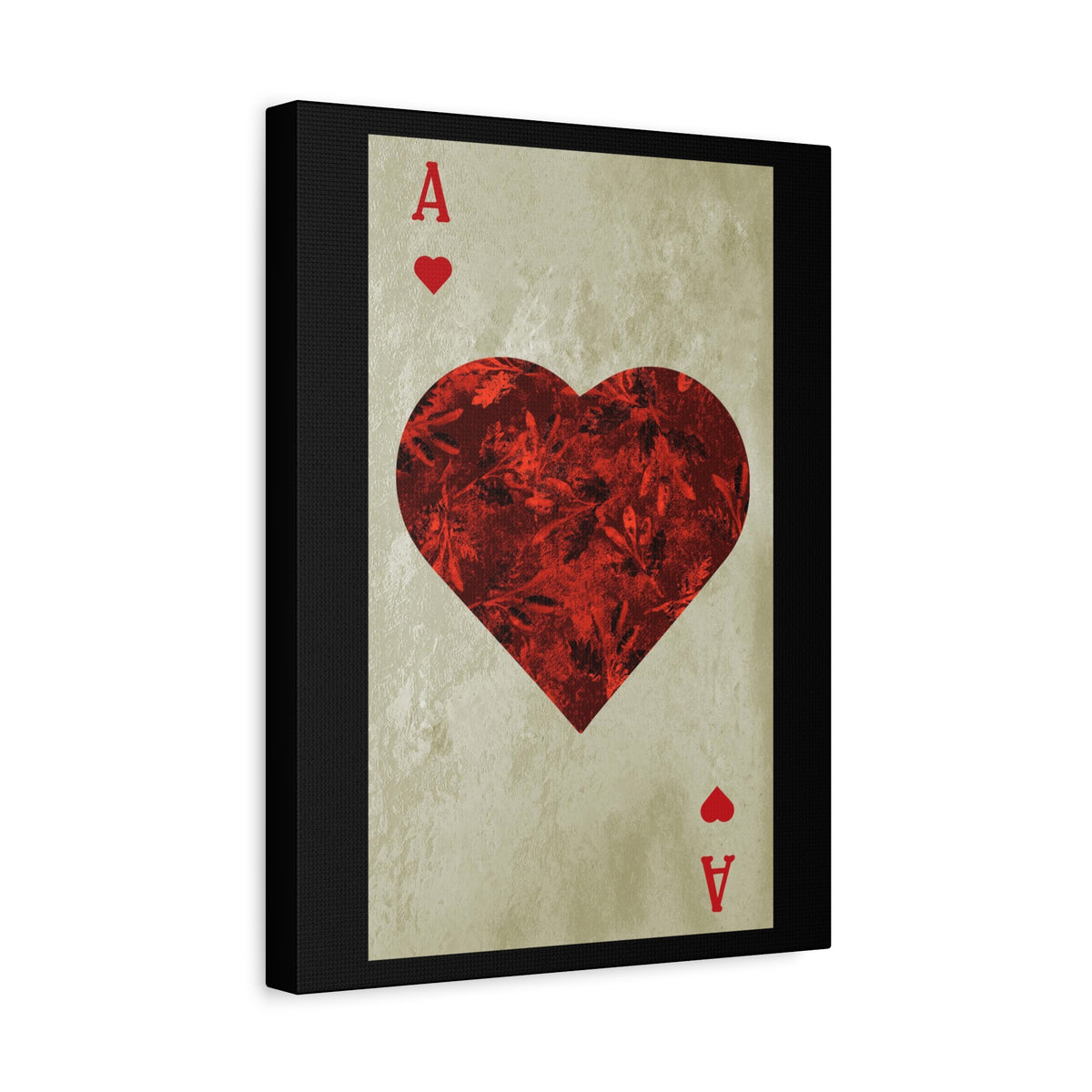 Ace Of Hearts Playing Card Canvas Wall Art for Home Decor Ready-to-Hang-Express Your Love Gifts