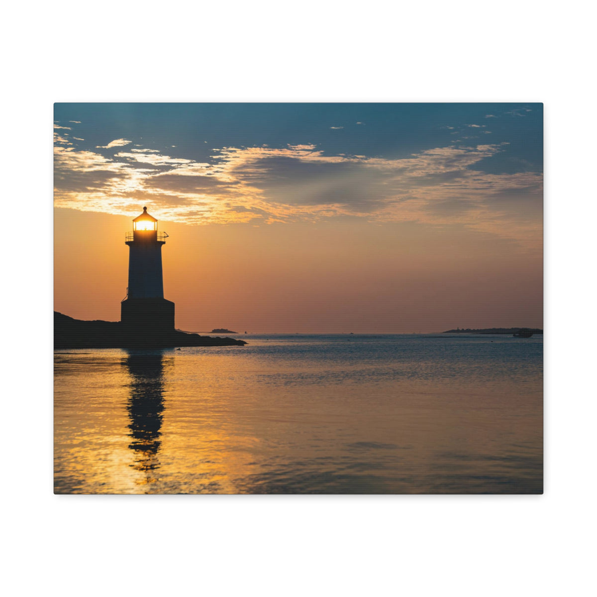 Lighthouse at Dawn Forest Floral Nature Photography Canvas Wall Art for Home Decor Ready-to-Hang-Express Your Love Gifts