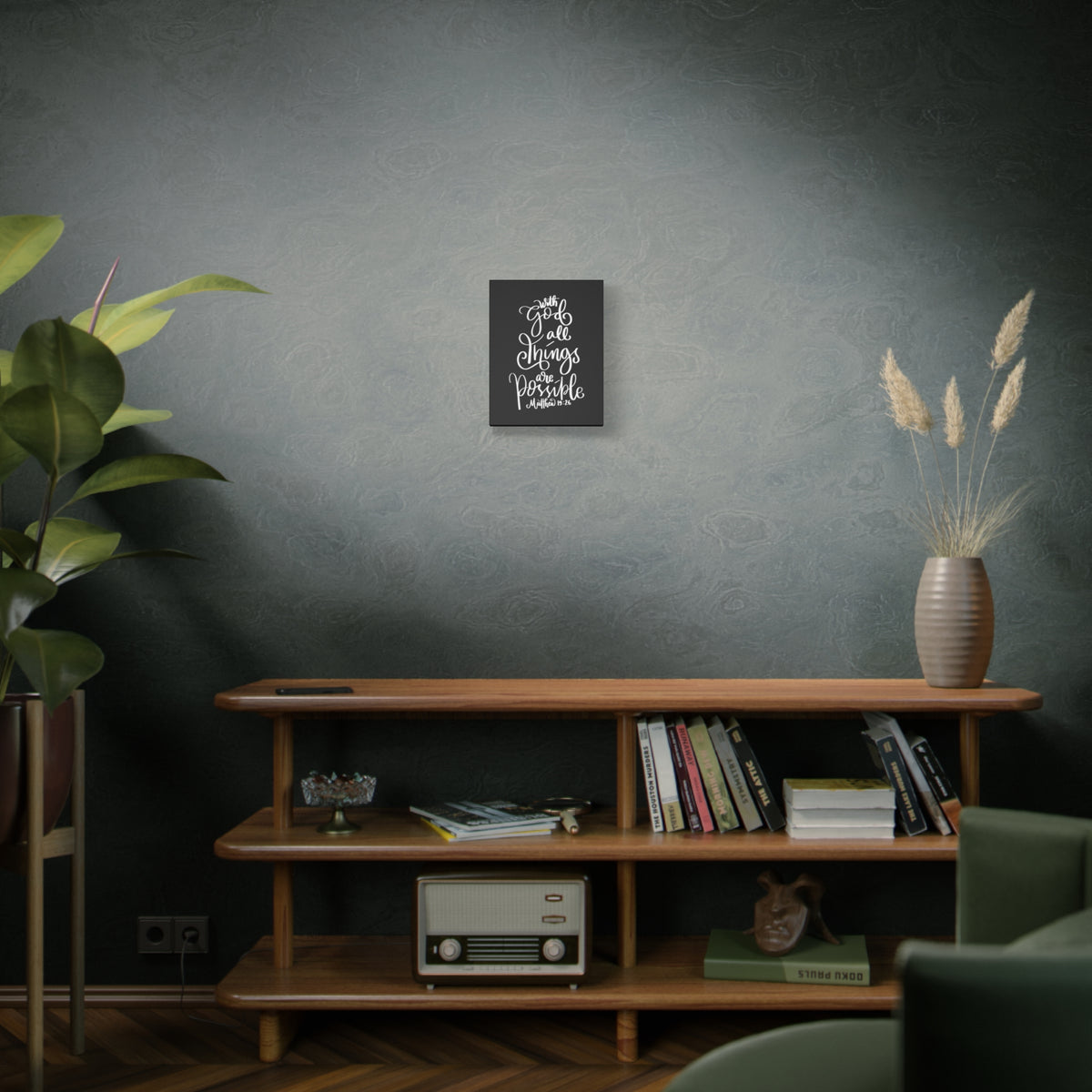 Scripture Walls All Things Are Possible Matthew 19:26 Bible Verse Canvas Christian Wall Art Ready to Hang-Express Your Love Gifts
