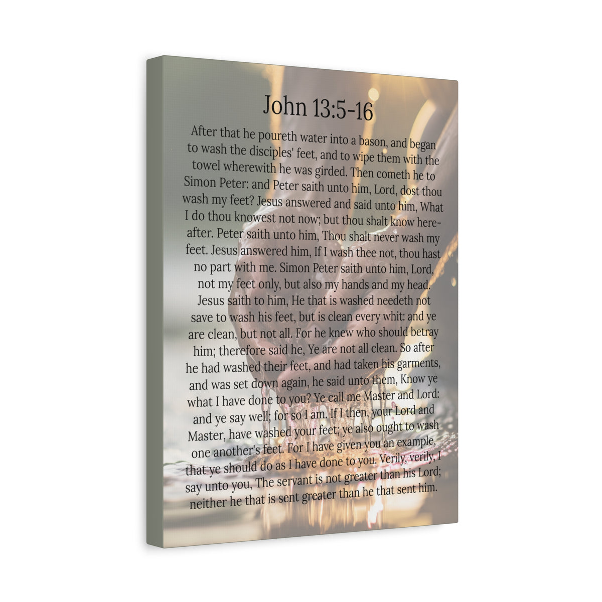 Scripture Walls Footwashing John 13:5-16 Christ Christian Wall Art Print Ready to Hang Unframed-Express Your Love Gifts