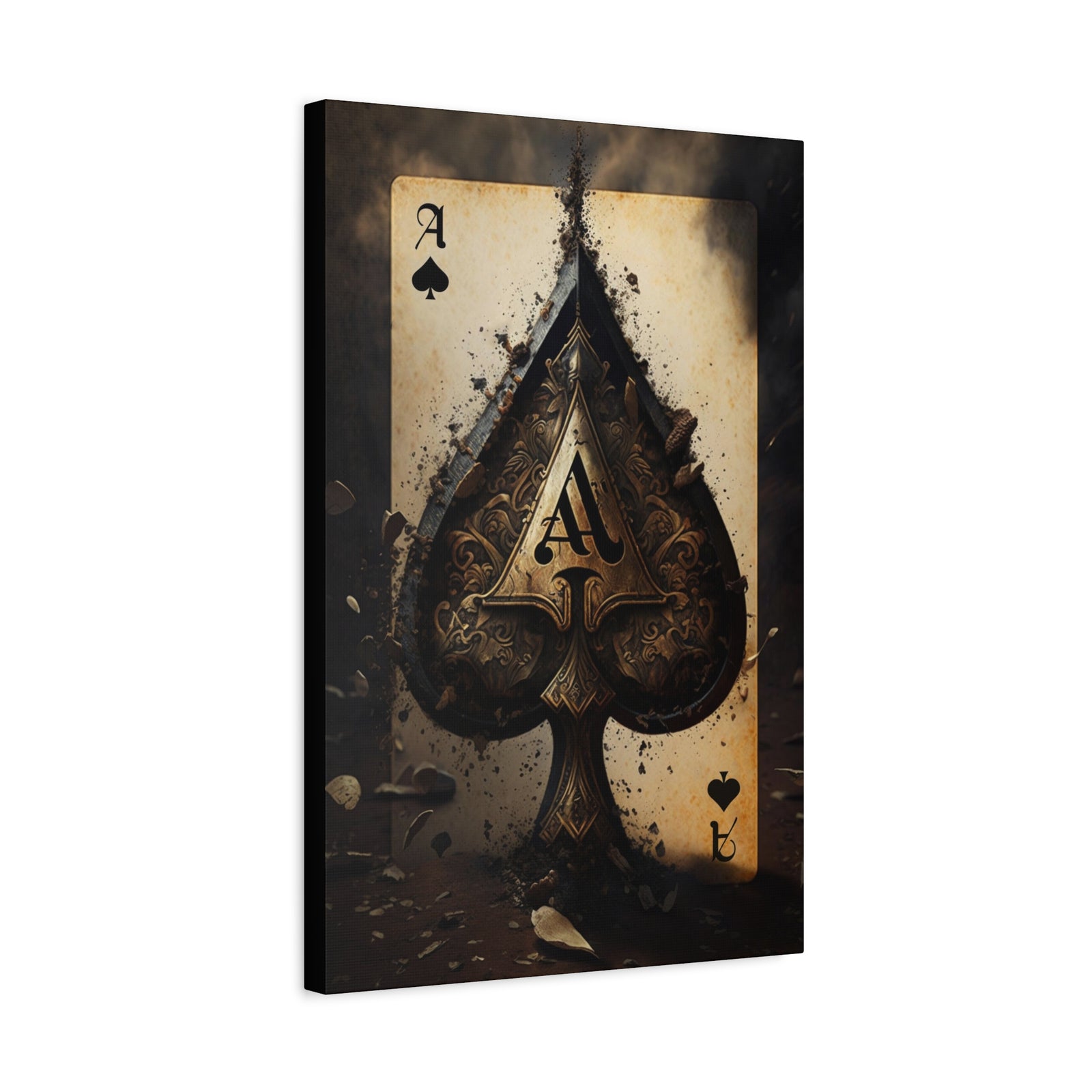 Ace Of Spades Vintage Playing Card Canvas Wall Art for Home Decor Ready-to-Hang-Express Your Love Gifts