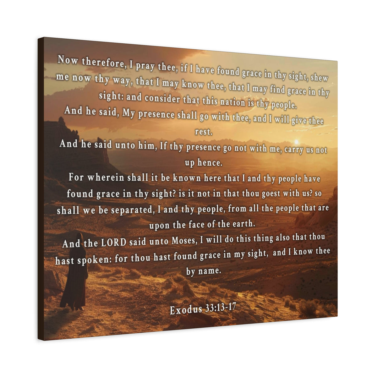 Scripture Walls Exodus 33:13-17 KJV Christian Wall Art Print Ready to Hang Unframed-Express Your Love Gifts