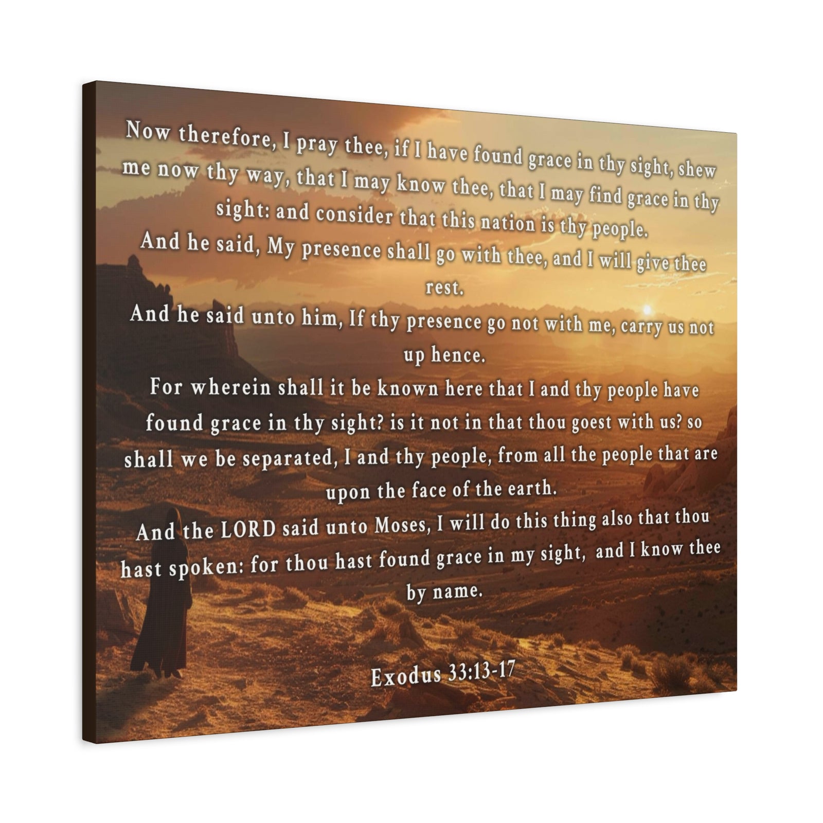 Scripture Walls Exodus 33:13-17 KJV Christian Wall Art Print Ready to Hang Unframed-Express Your Love Gifts