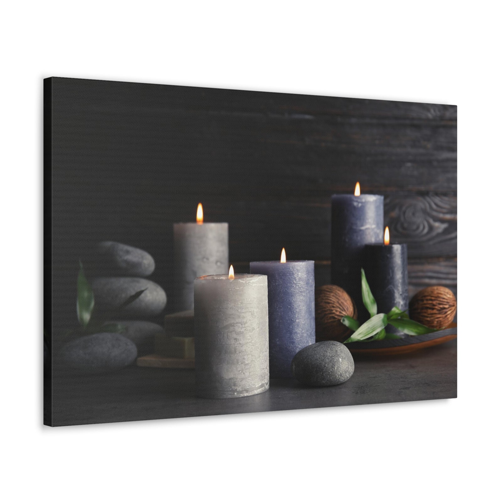 Candles on Table Forest Floral Nature Photography Canvas Wall Art for Home Decor Ready-to-Hang-Express Your Love Gifts