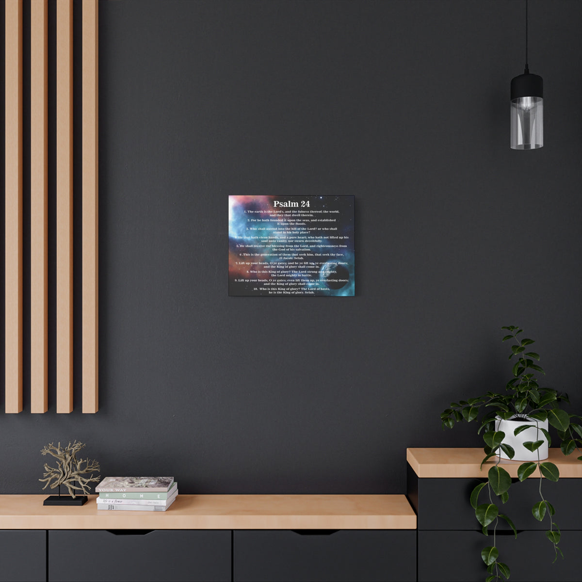 Scripture Canvas Christ is King Psalm 24 Christian Wall Art Bible Verse Print Ready to Hang-Express Your Love Gifts