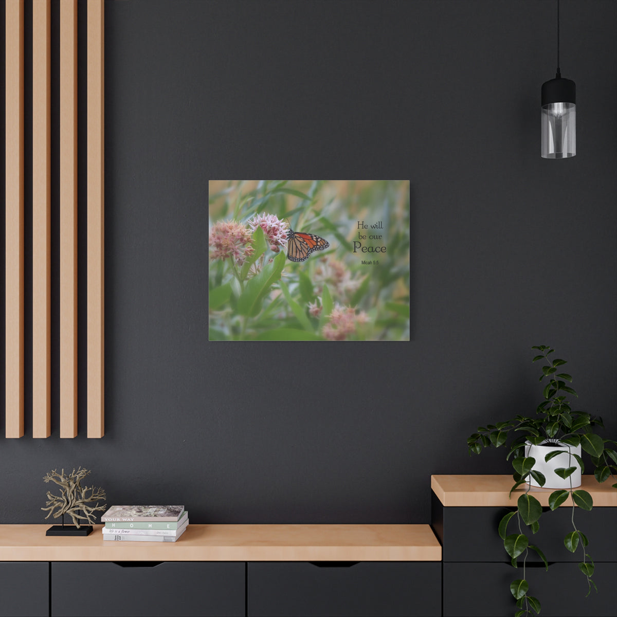 Scripture Walls Our Peace Micah 5:5 Bible Verse Canvas Christian Wall Art Ready to Hang-Express Your Love Gifts