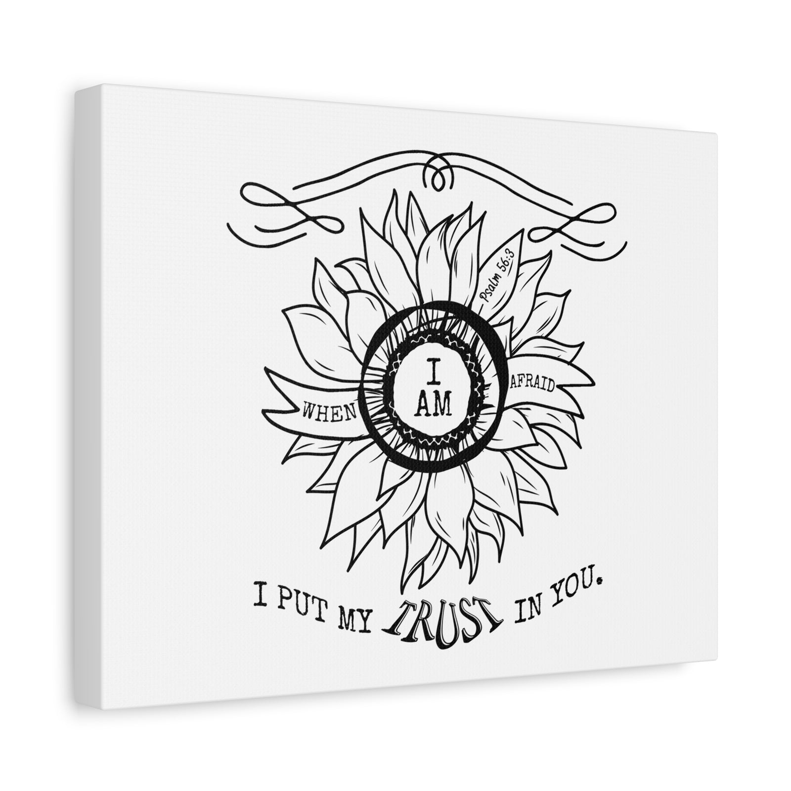 Scripture Canvas I Put My Trust In You Psalm 56:3 Christian Wall Art Bible Verse Print Ready to Hang-Express Your Love Gifts