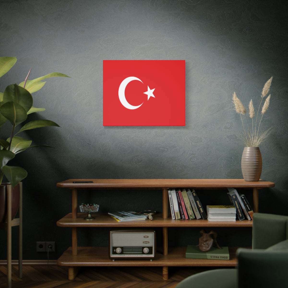 Turkey Country Flag Canvas Vibrant Wall Art Unframed Home Decor-Express Your Love Gifts