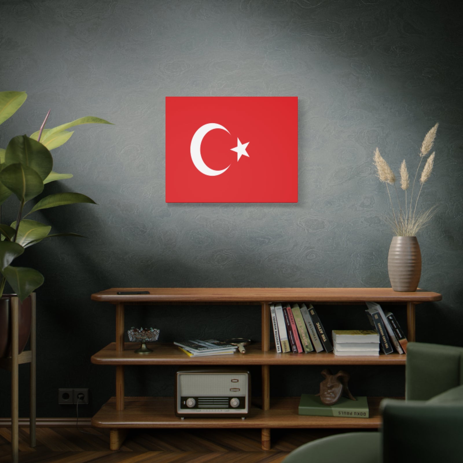 Turkey Country Flag Canvas Vibrant Wall Art Unframed Home Decor-Express Your Love Gifts