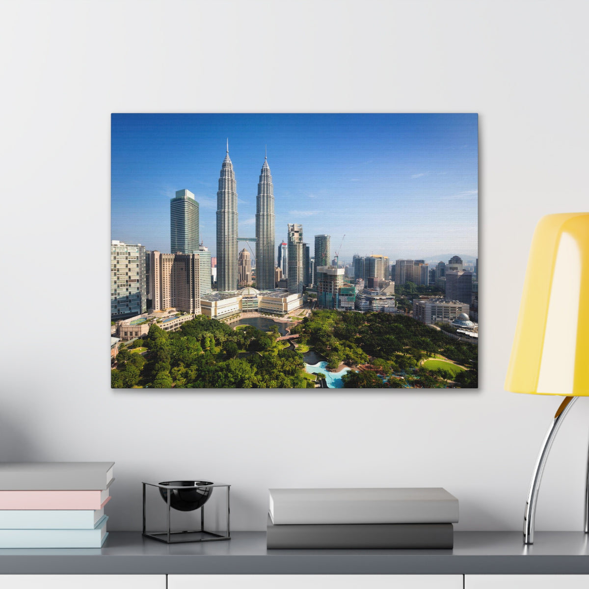 Kuala Lumpur Daytime Skyline Canvas Artwork High-Quality Breathtaking Stunning Cityscape for Home Decor Ready to Hang-Express Your Love Gifts