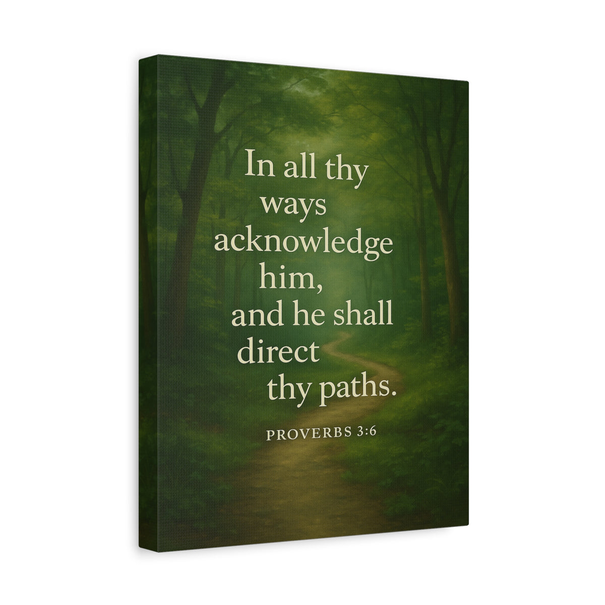 Bible Verse Canvas Proverbs 3:6 Christian Home Décor Wall Art Scripture Ready to Hang Faith Print-Express Your Love Gifts