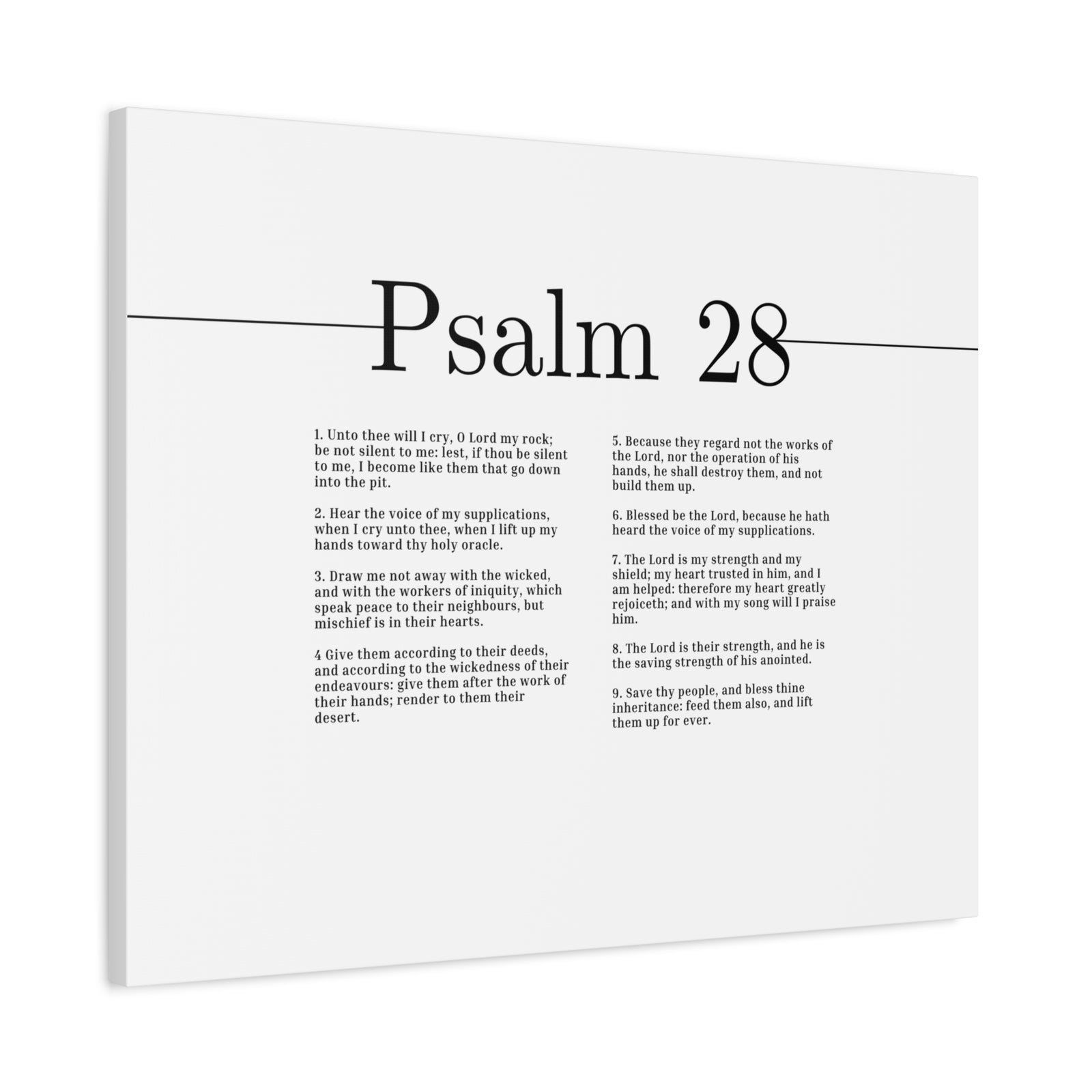 Scripture Canvas Blessed Be The Lord Psalm 28 Christian Wall Art Bible Verse Print Ready to Hang-Express Your Love Gifts