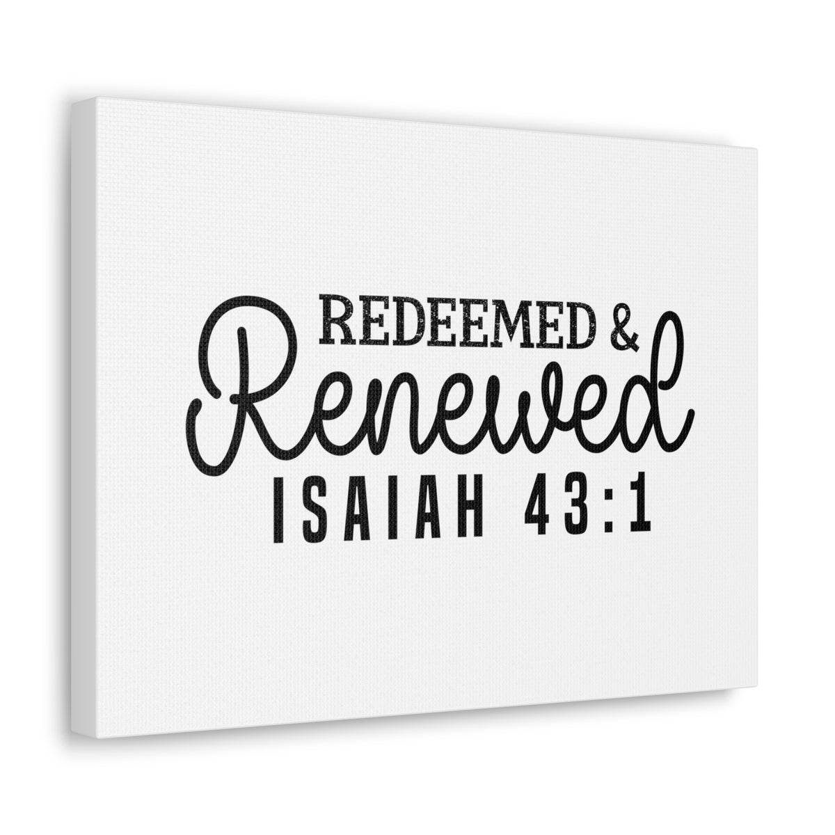 Scripture Walls Isaiah 43:1 Redeemed & Renewed Bible Verse Canvas Christian Wall Art Ready to Hang Unframed-Express Your Love Gifts