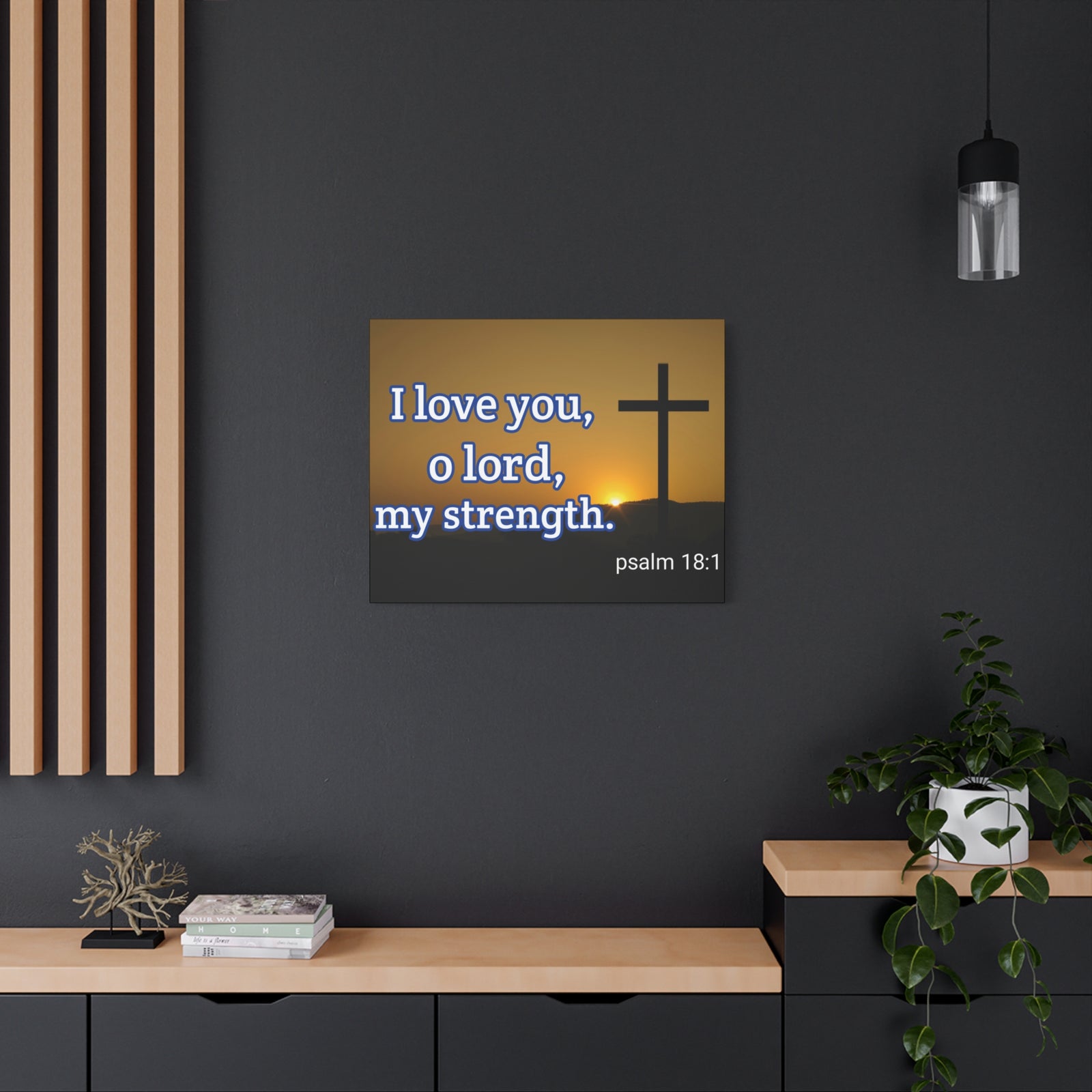 Scripture Walls O Lord, My Strength Psalm 18:1 Bible Verse Canvas Christian Wall Art Ready to Hang-Express Your Love Gifts