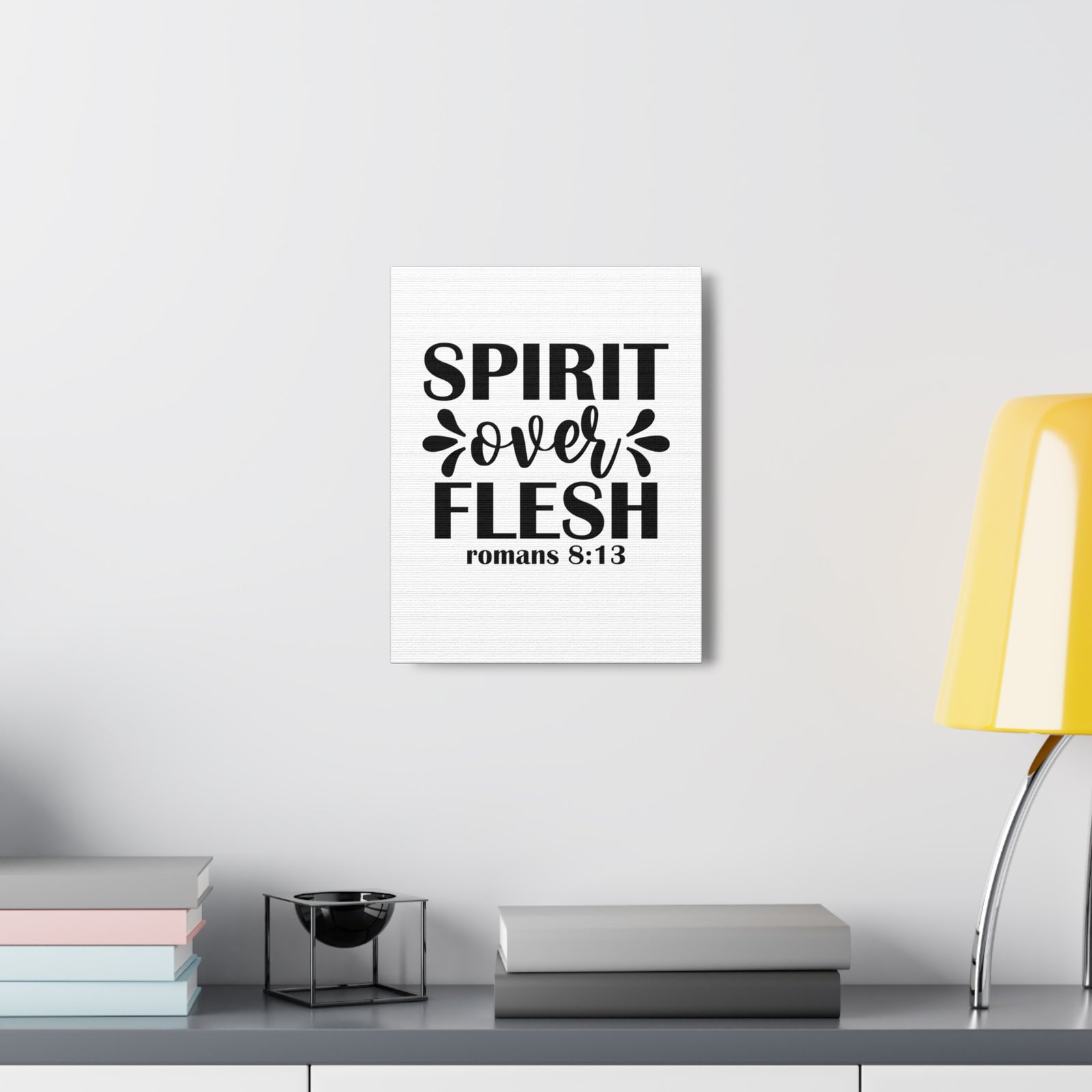 Scripture Walls Romans 8:13 Spirit Over Flesh Bible Verse Canvas Christian Wall Art Ready to Hang Unframed-Express Your Love Gifts