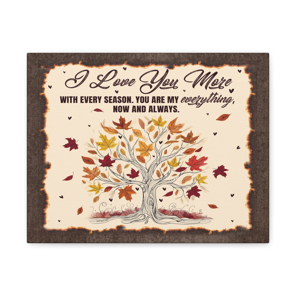 To My Wife I Love You More - Seasonal Tree of Love Canvas Wall Art - Heartfelt Gift for Every Season-Express Your Love Gifts