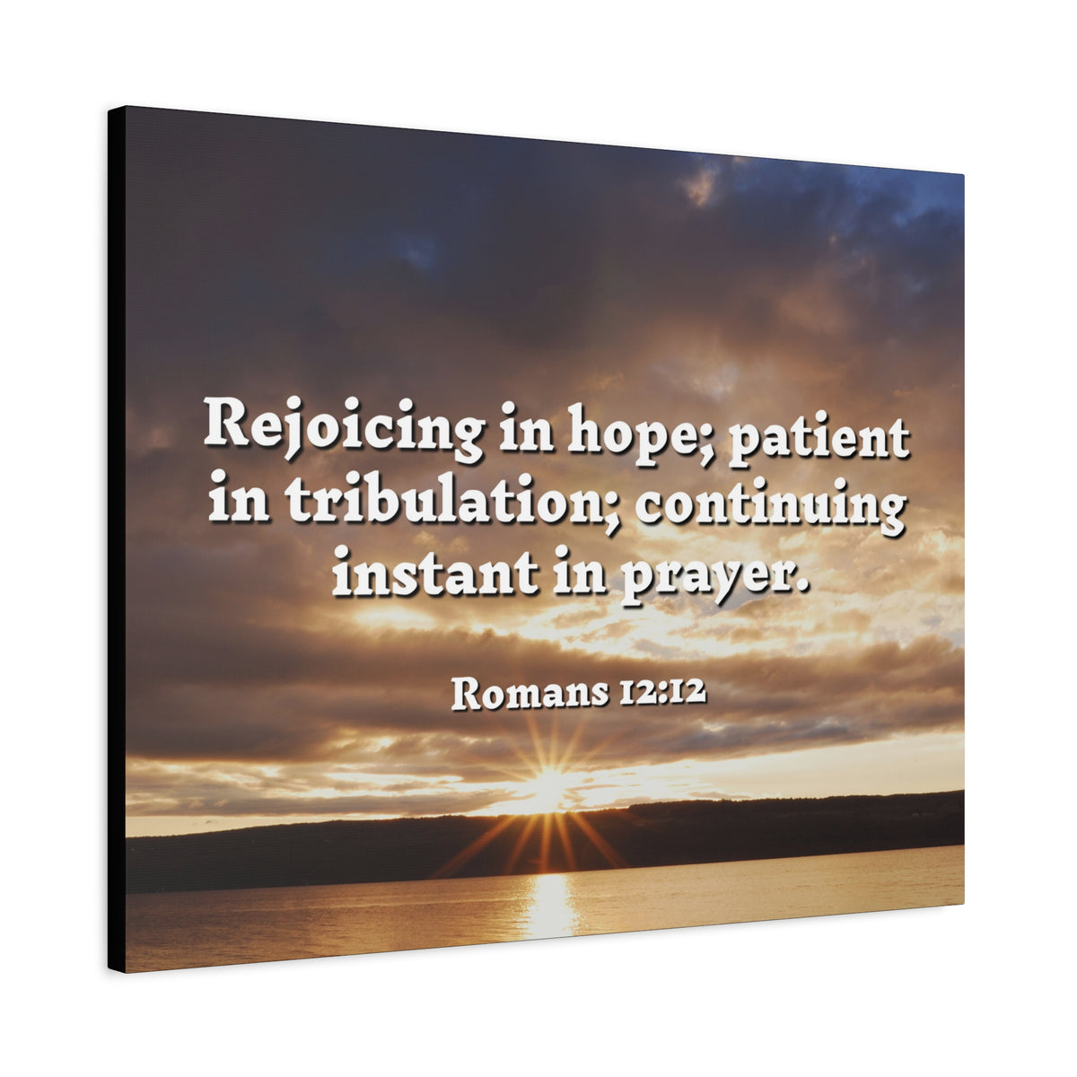 Scripture Walls Rejoicing In Hope Romans 12:12 Bible Verse Canvas Christian Wall Art Ready to Hang-Express Your Love Gifts