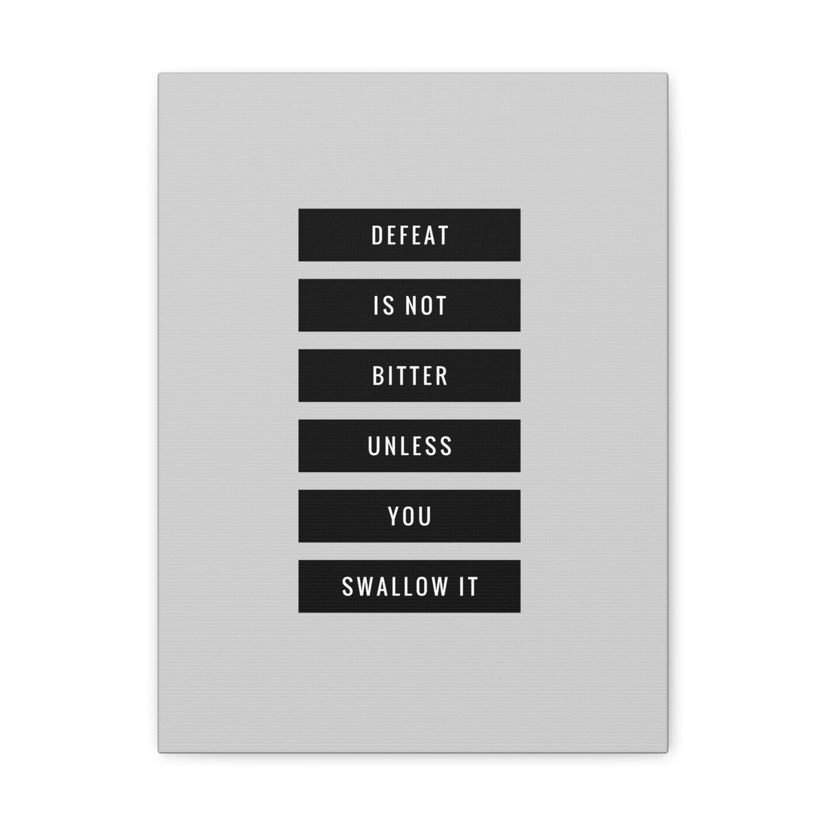 Inspirational Wall Art Defeat Is Not Bitter Motivation Wall Decor for Home Office Gym Inspiring Success Quote Print Ready to Hang-Express Your Love Gifts