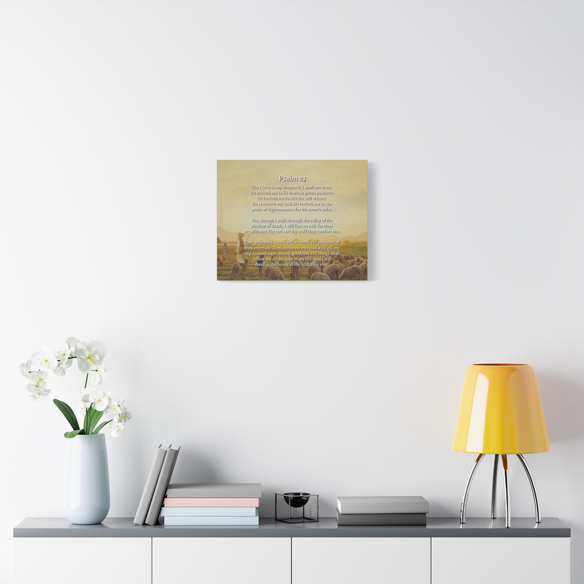 Scripture Walls Lord Is My Shepherd Herding Psalm 23 Bible Verse Canvas Christian Wall Art Ready to Hang-Express Your Love Gifts