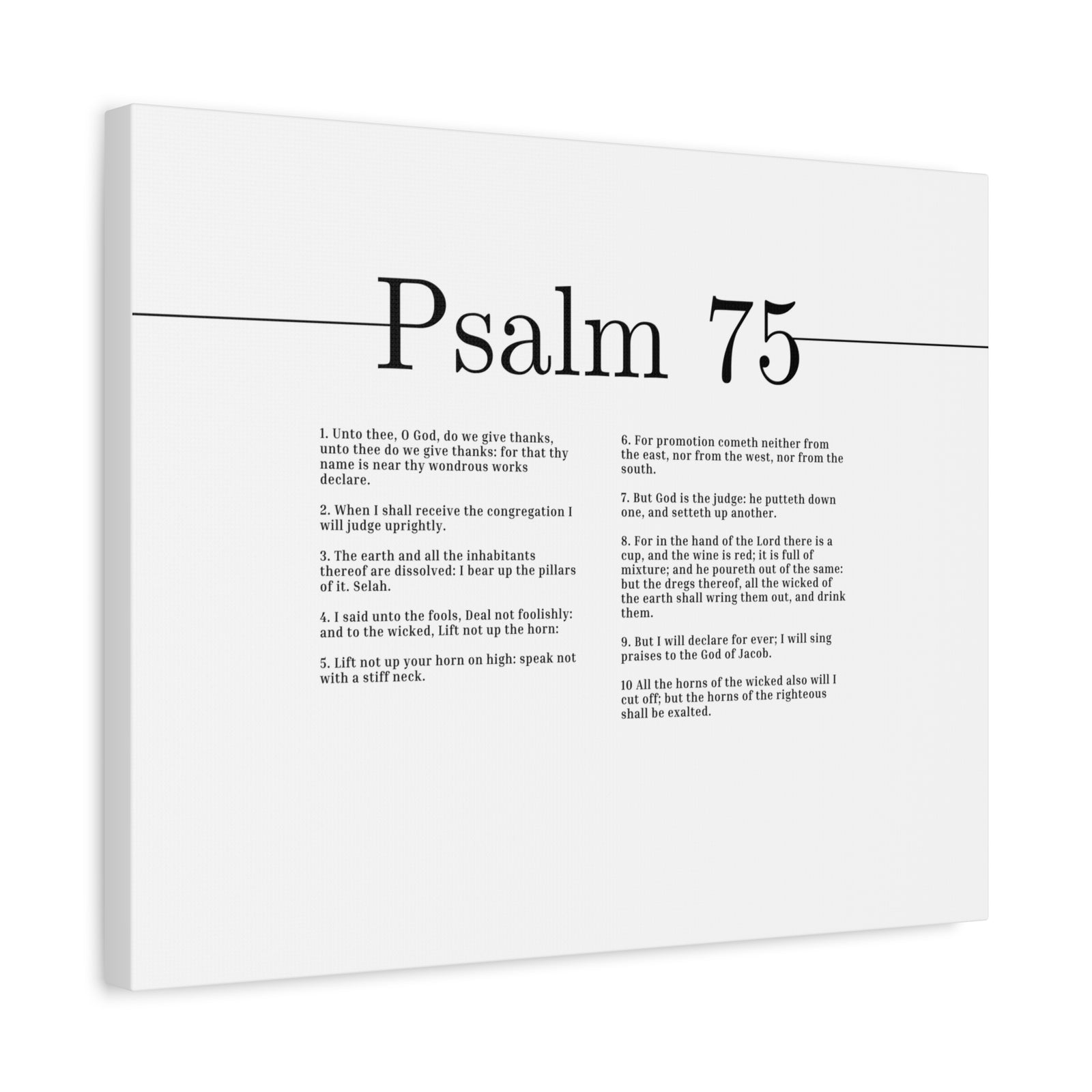 Scripture Canvas God Is The Judge Psalm 75 Christian Wall Art Bible Verse Print Ready to Hang-Express Your Love Gifts