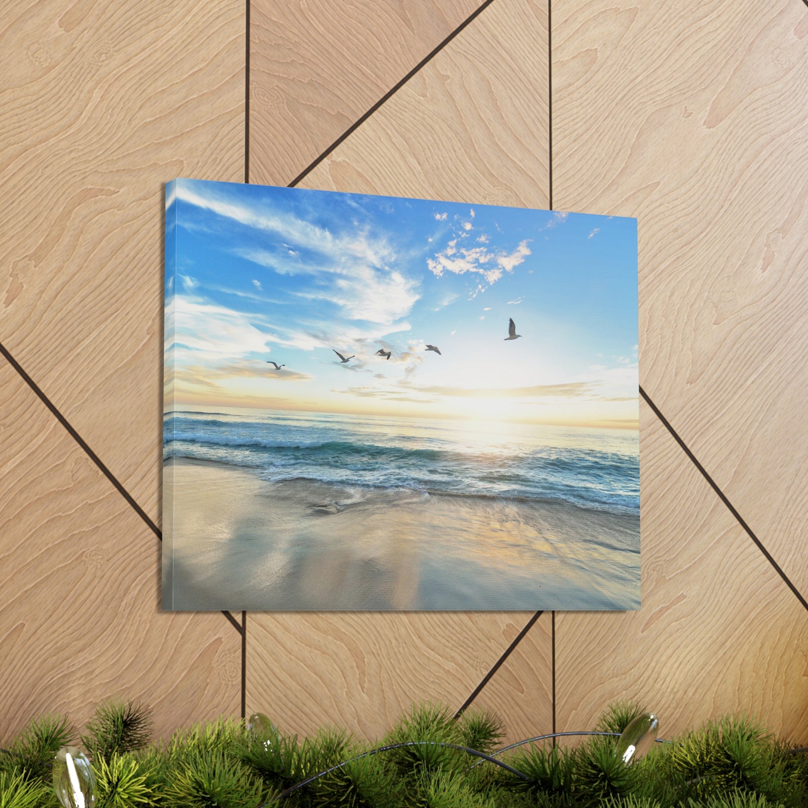 Ocean Flying Birds Ocean Canvas Wall Art for Home Decor Ready-to-Hang-Express Your Love Gifts