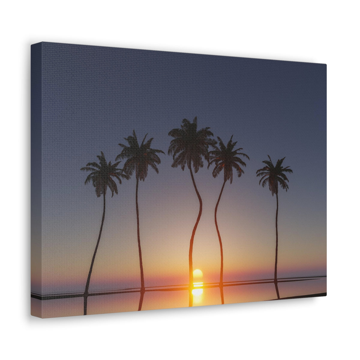 Palm Trees Tropical Sunset Ocean Canvas Wall Art for Home Decor Ready-to-Hang-Express Your Love Gifts