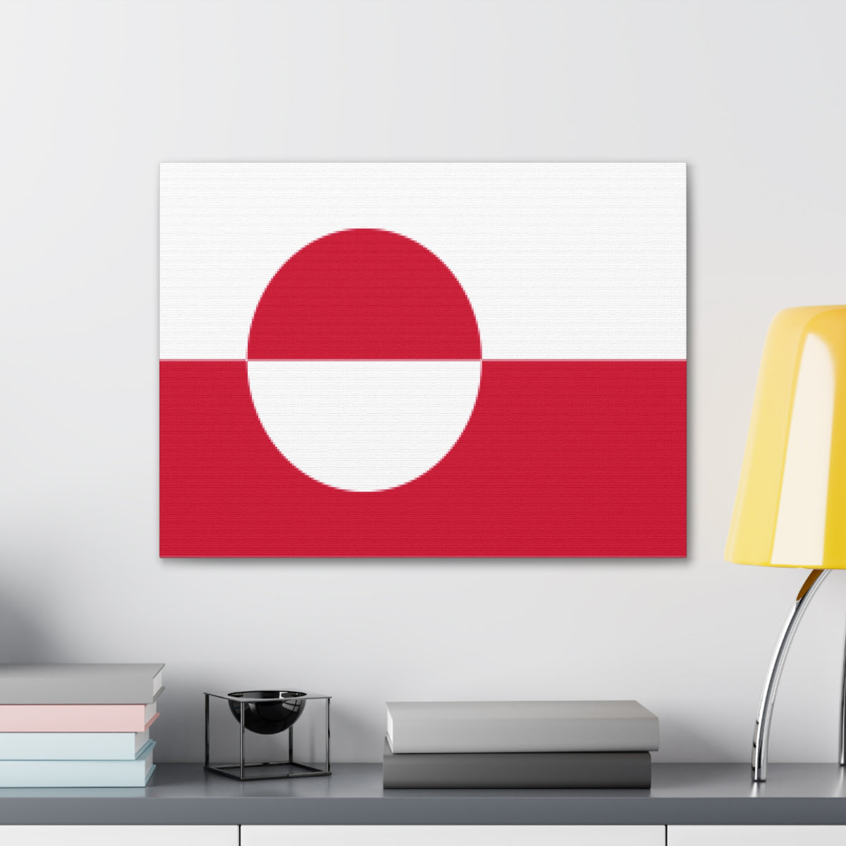 Greenland Country Flag Canvas Vibrant Wall Art Unframed Home Decor-Express Your Love Gifts