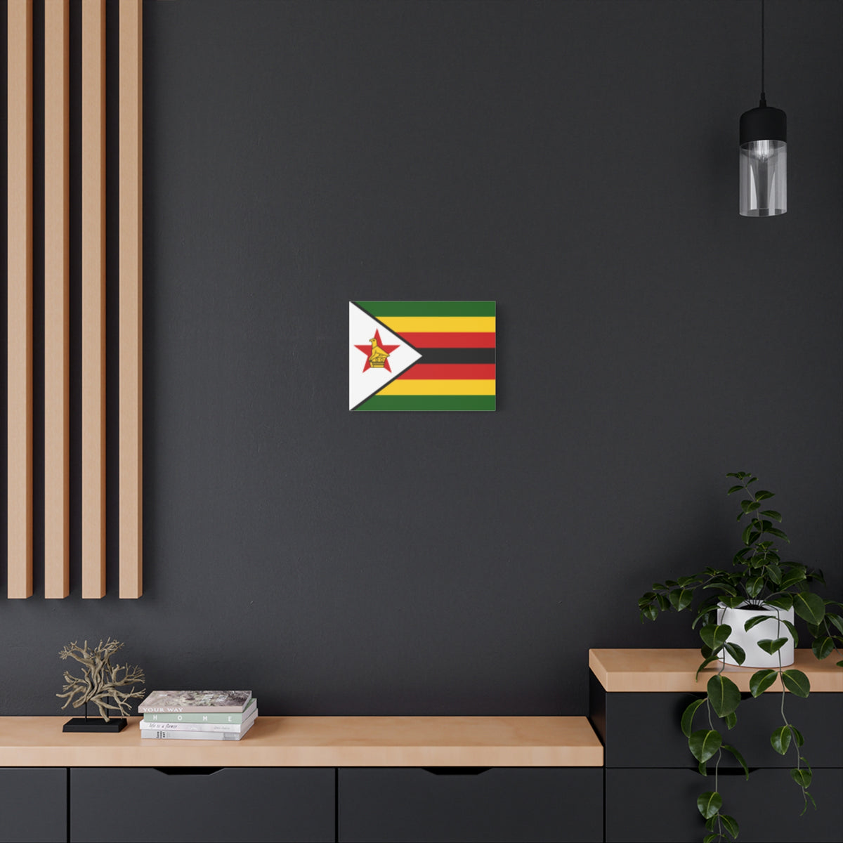 Zimbabwe Country Flag Canvas Vibrant Wall Art Unframed Home Decor-Express Your Love Gifts
