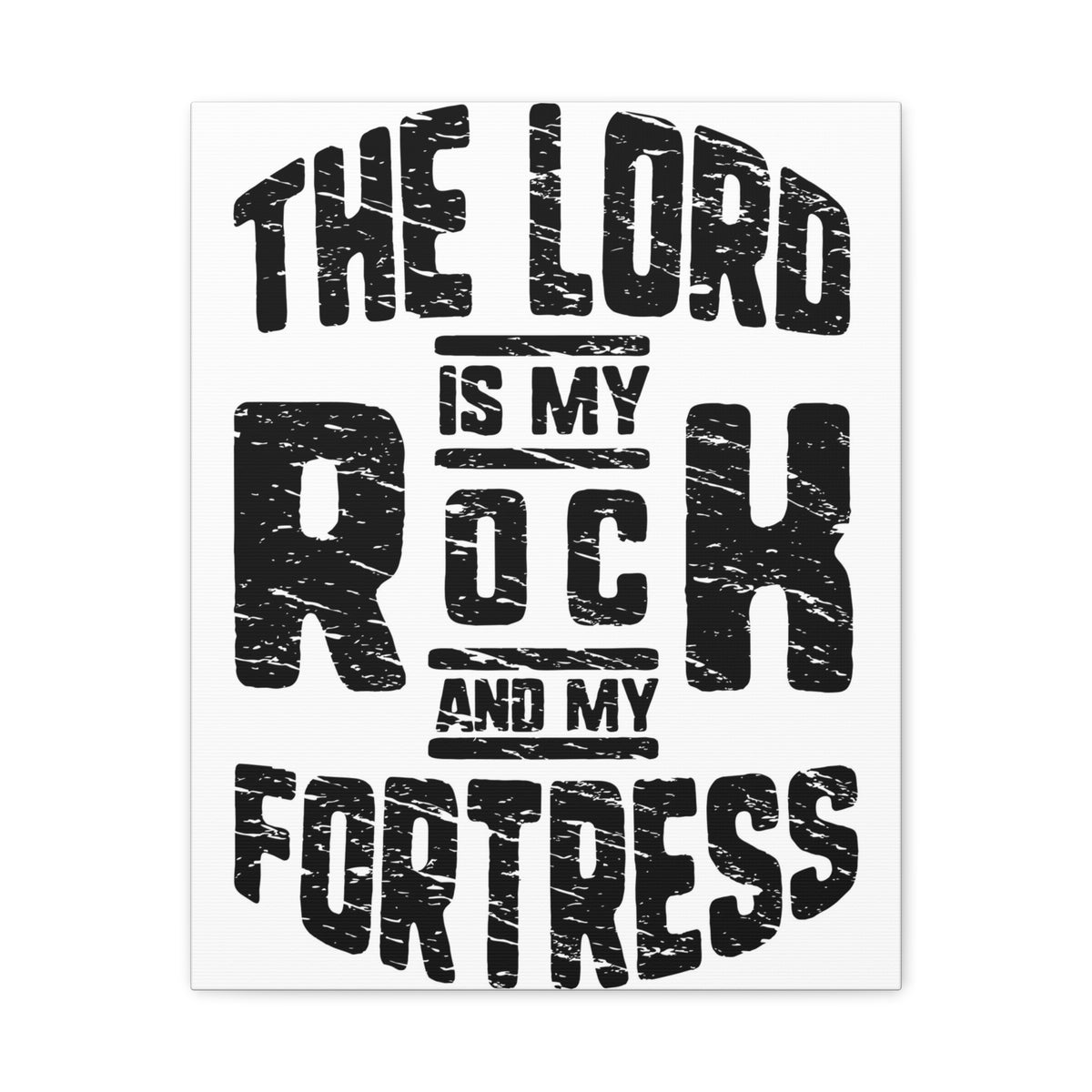 Scripture Walls Psalms 18:2 Lord My Rock and Fortress Bible Verse Canvas Christian Wall Art Ready to Hang Unframed-Express Your Love Gifts