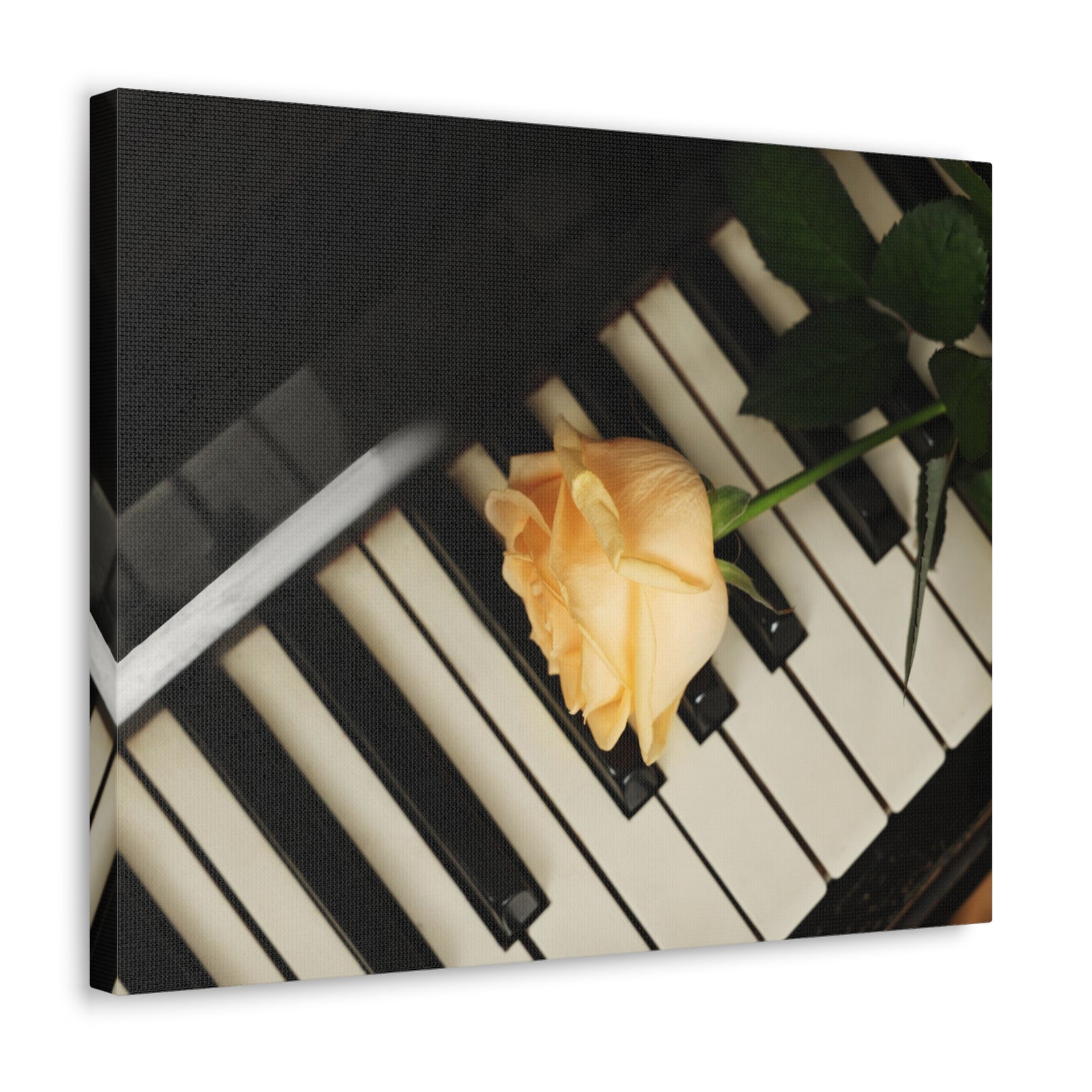 Piano Rose Music Lover's Delight Piano Keyboard Canvas Wall Art for Home Decor Ready-to-Hang-Express Your Love Gifts