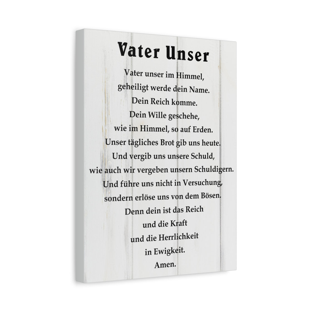 Scripture Walls Lord's Prayer Vater Unser German Wood Bible Verse Canvas Christian Wall Art Ready to Hang Unframed-Express Your Love Gifts