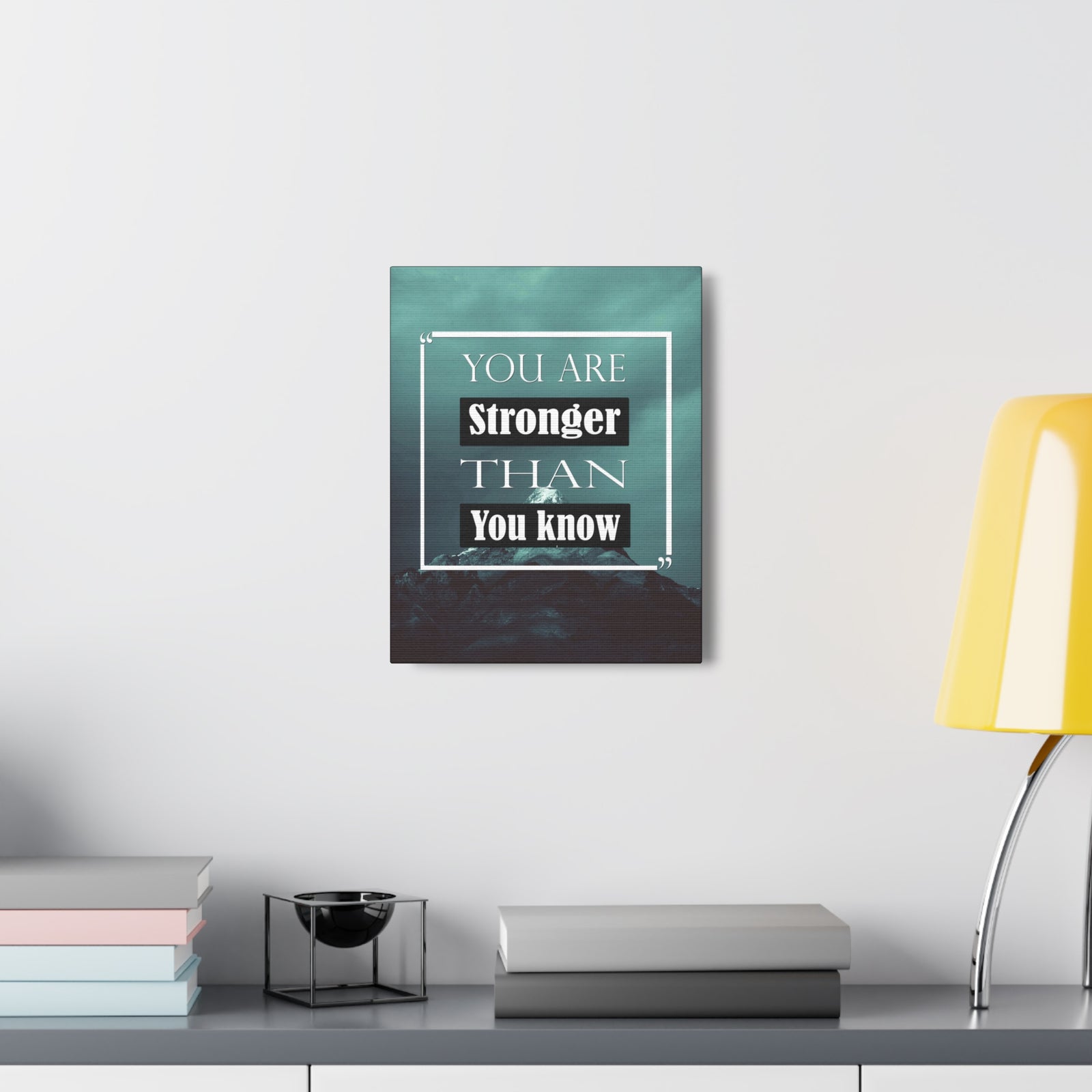 Inspirational Quote Canvas You Are Stronger Than You Know Motivational Print Ready to Hang Artwork-Express Your Love Gifts