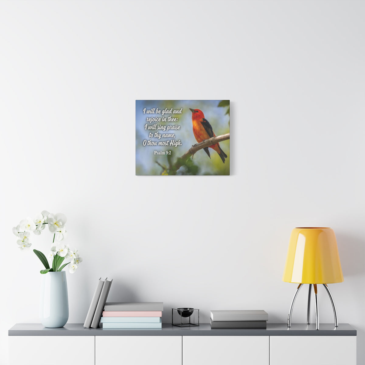 Bible Verse Canvas I WIll Sing Praise Psalm 9:2 Christian Home Decor Scripture Art-Express Your Love Gifts