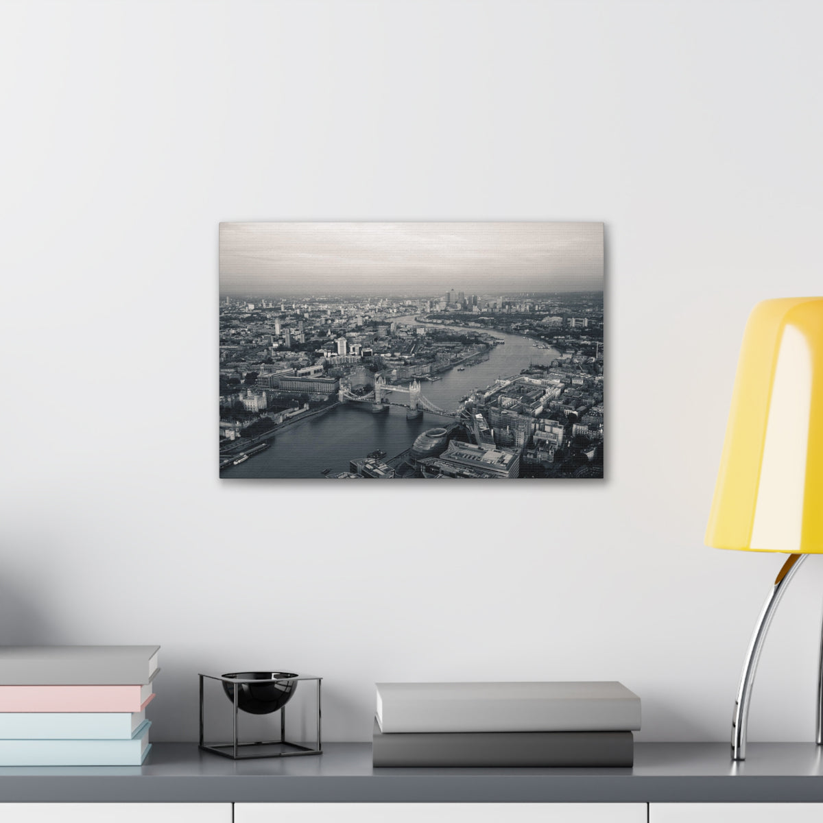 London Black And White Skyline Canvas Artwork High-Quality Breathtaking Stunning Cityscape for Home Decor Ready to Hang-Express Your Love Gifts