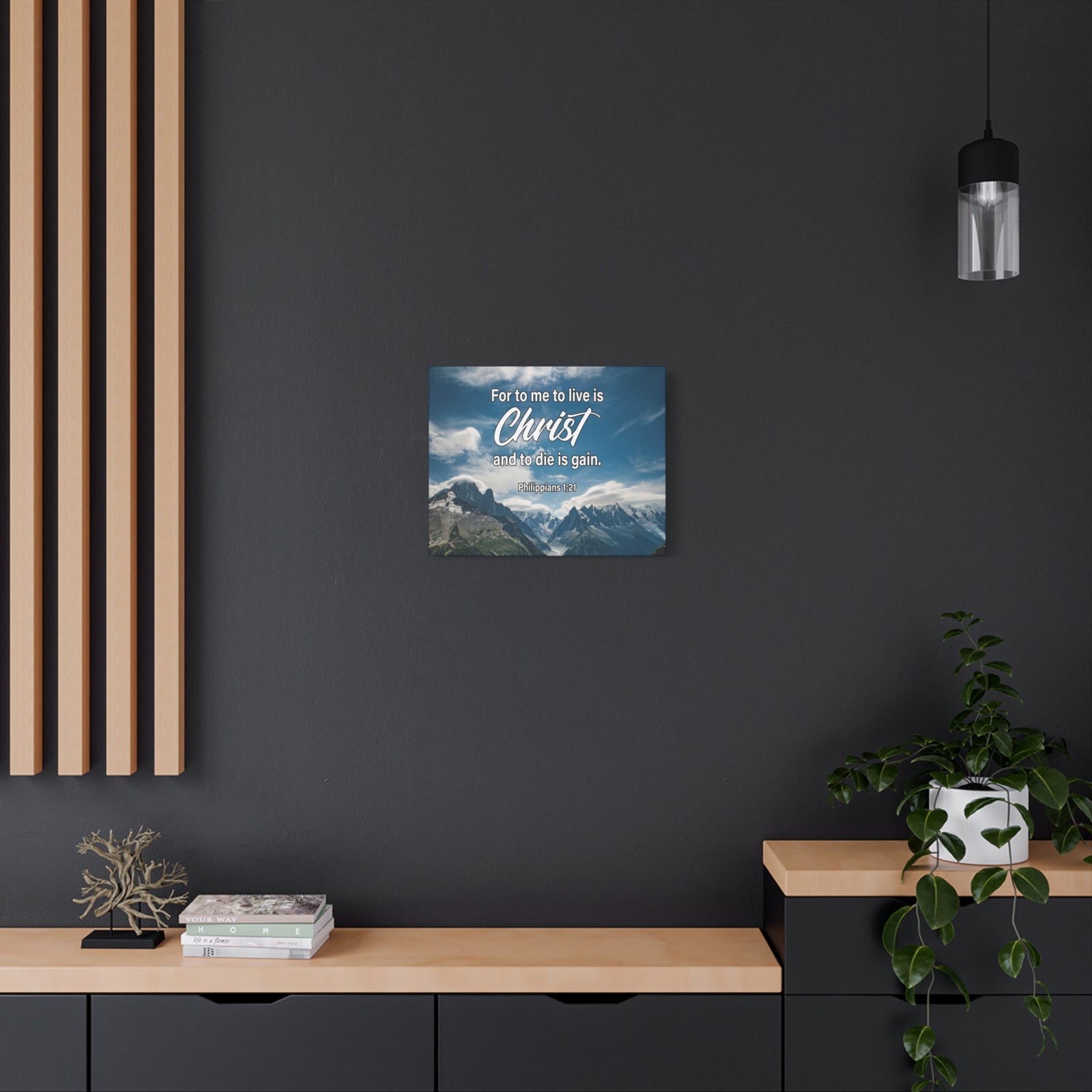 Bible Verse Canvas To Live is Christ Philippians 1:21 Wall Art Christian Home Decor-Express Your Love Gifts