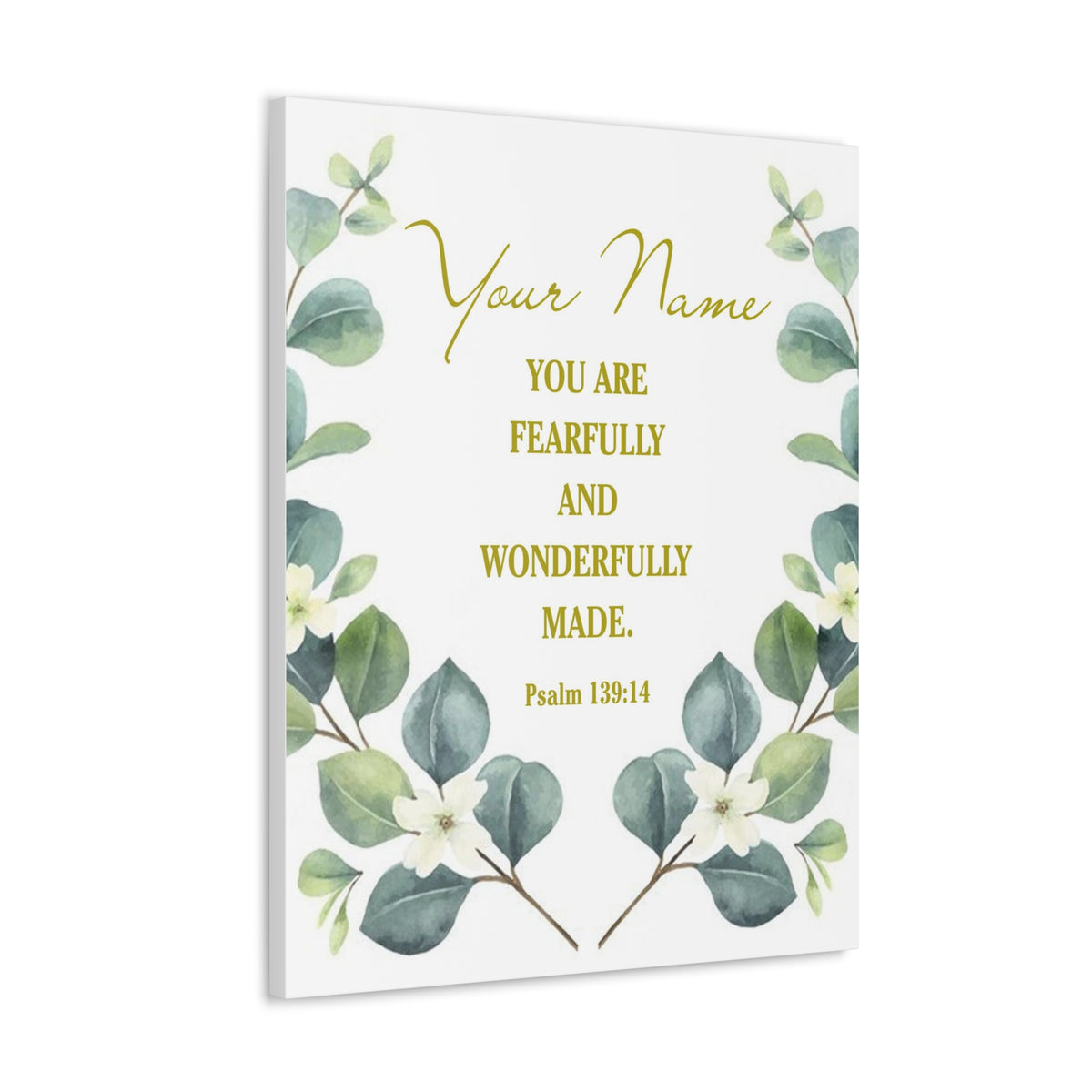 Personalized Psalm 139:14 Bible Verse Canvas Christian Wall Art Ready to Hang-Express Your Love Gifts