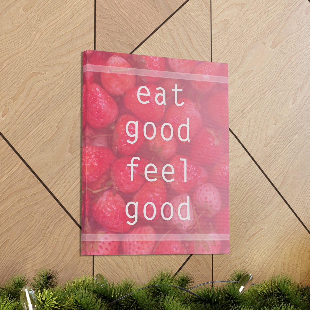 Inspirational Quote Canvas Eat Good Feel Good Motivational Print Ready to Hang Artwork-Express Your Love Gifts