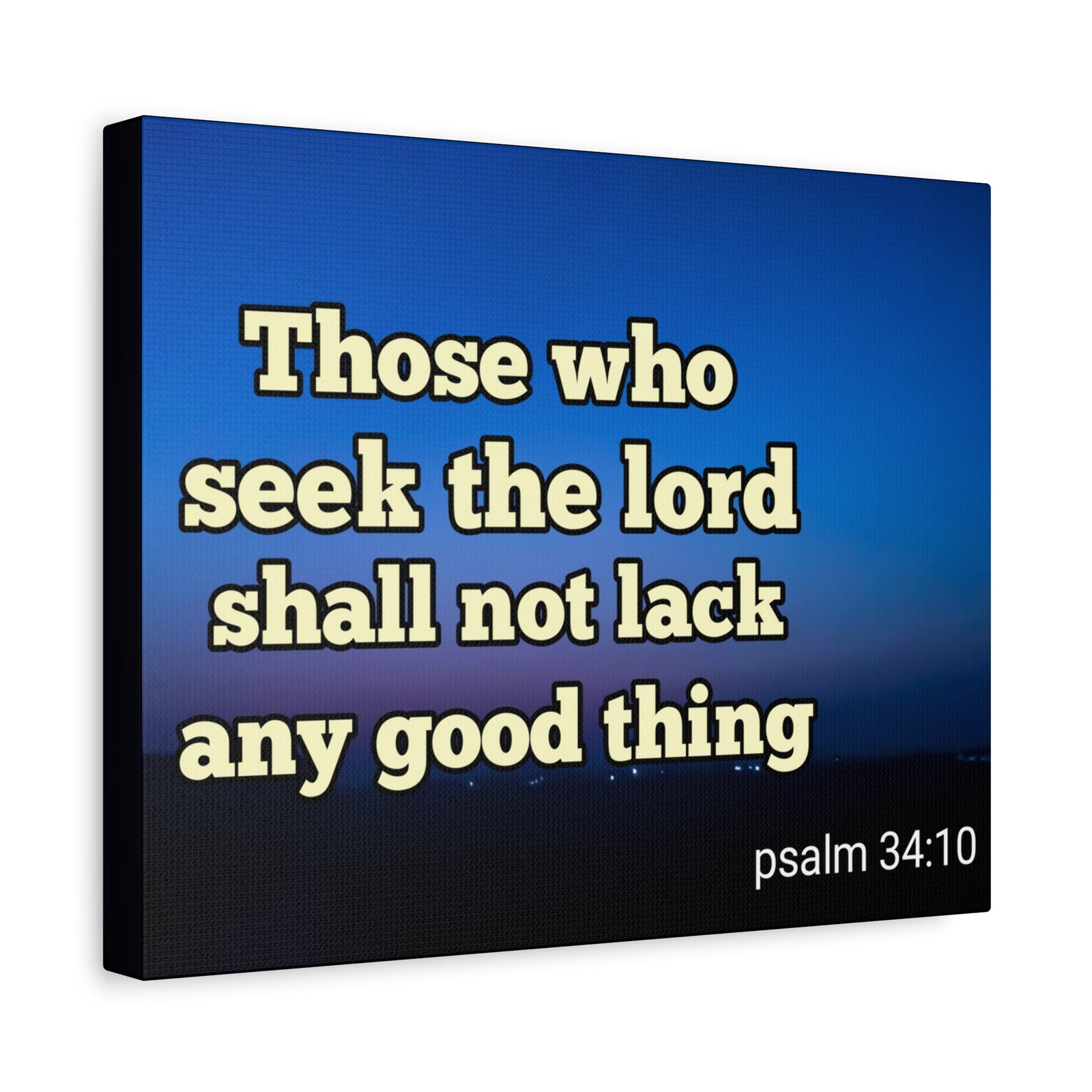Scripture Walls Seek The Lord Psalm 34:10 Bible Verse Canvas Christian Wall Art Ready to Hang-Express Your Love Gifts