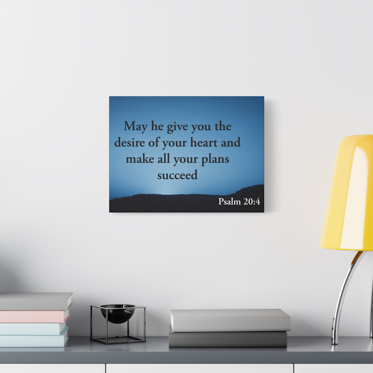 Scripture Walls Desire Of Your Heart Psalm 20:4 Bible Verse Canvas Christian Wall Art Ready to Hang-Express Your Love Gifts