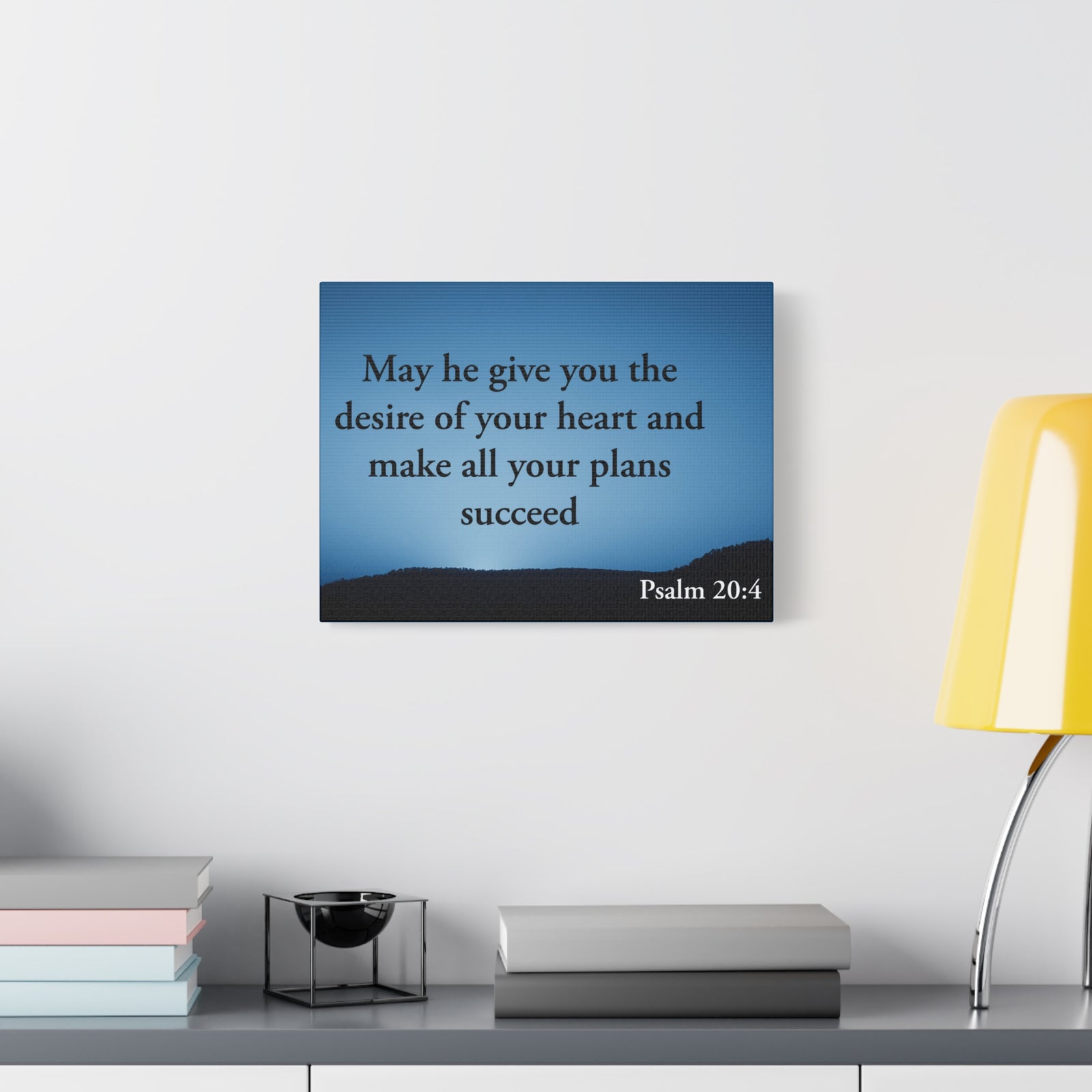Scripture Walls Desire Of Your Heart Psalm 20:4 Bible Verse Canvas Christian Wall Art Ready to Hang-Express Your Love Gifts