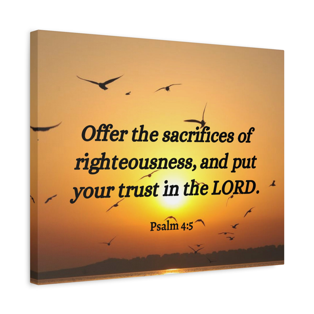 Scripture Walls Sacrifices Of Righteousness Psalm 4:5 Bible Verse Canvas Christian Wall Art Ready to Hang-Express Your Love Gifts