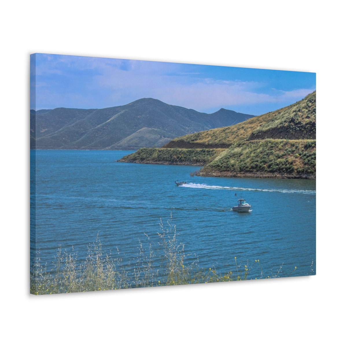 Mountain Valley Lake Nature Wilderness Photography Canvas Wall Art for Home Decor Ready-to-Hang-Express Your Love Gifts