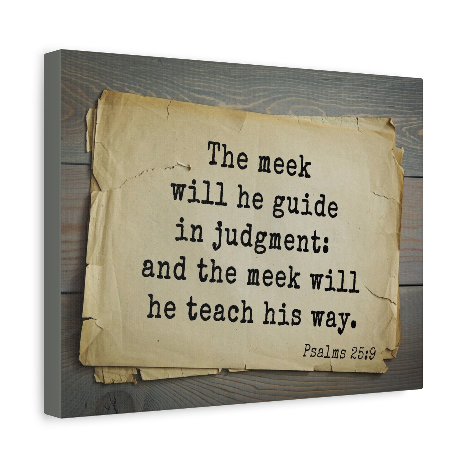 Scripture Walls Teach His Way Psalms 25:9 Bible Verse Canvas Christian Wall Art Bible Verse Print Ready To Hang-Express Your Love Gifts