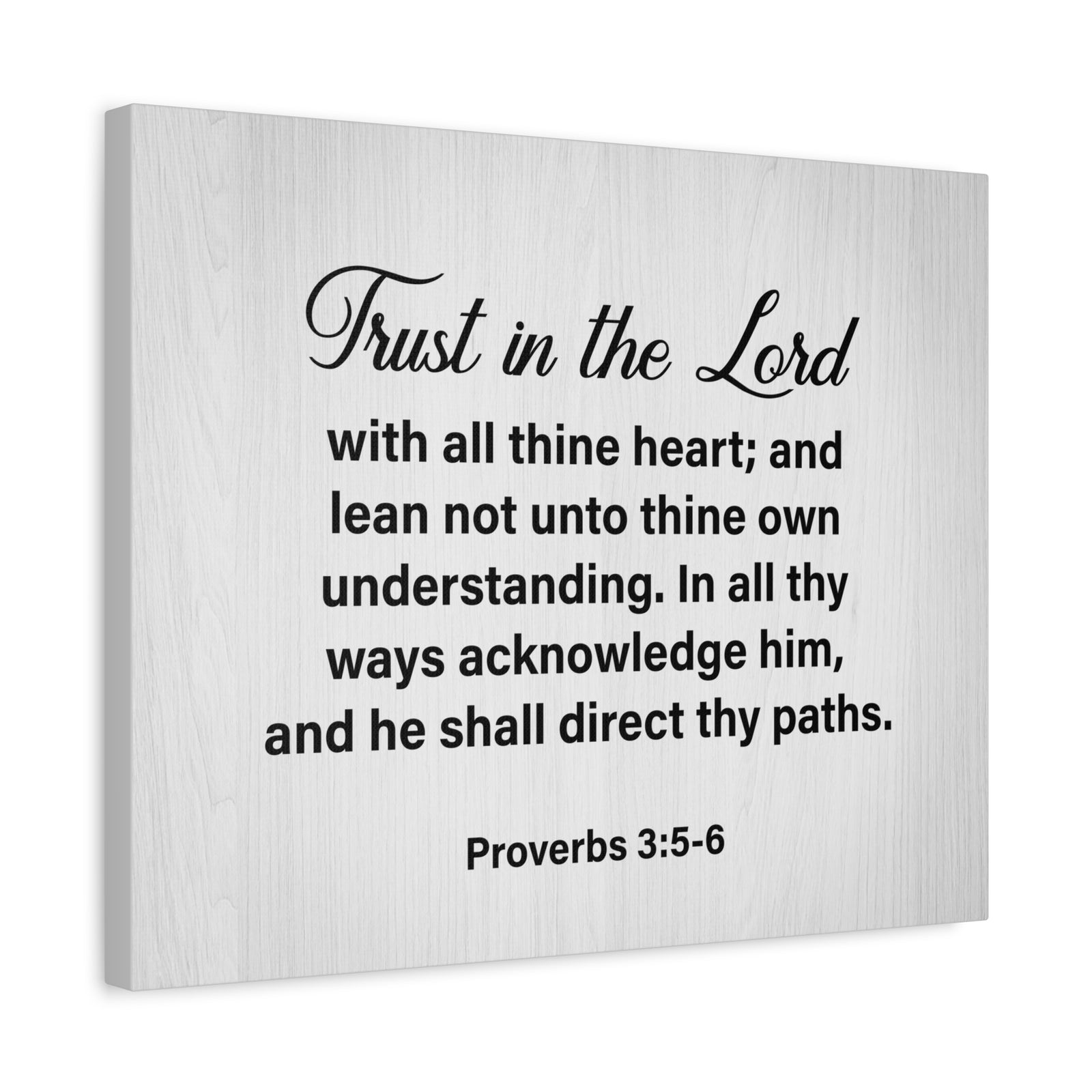 Bible Verse Canvas Trust in the Lord Proverbs 3:5-6 Wall Art Christian Home Decor-Express Your Love Gifts